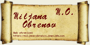 Miljana Obrenov vizit kartica